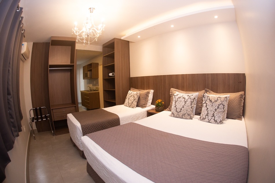 Um dos quartos do Concept Hotel Flat