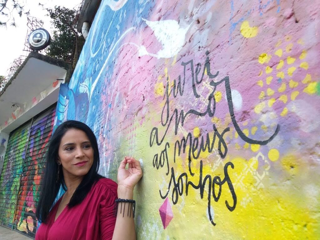 Grafite em um mural do Beco do Batman - SP
